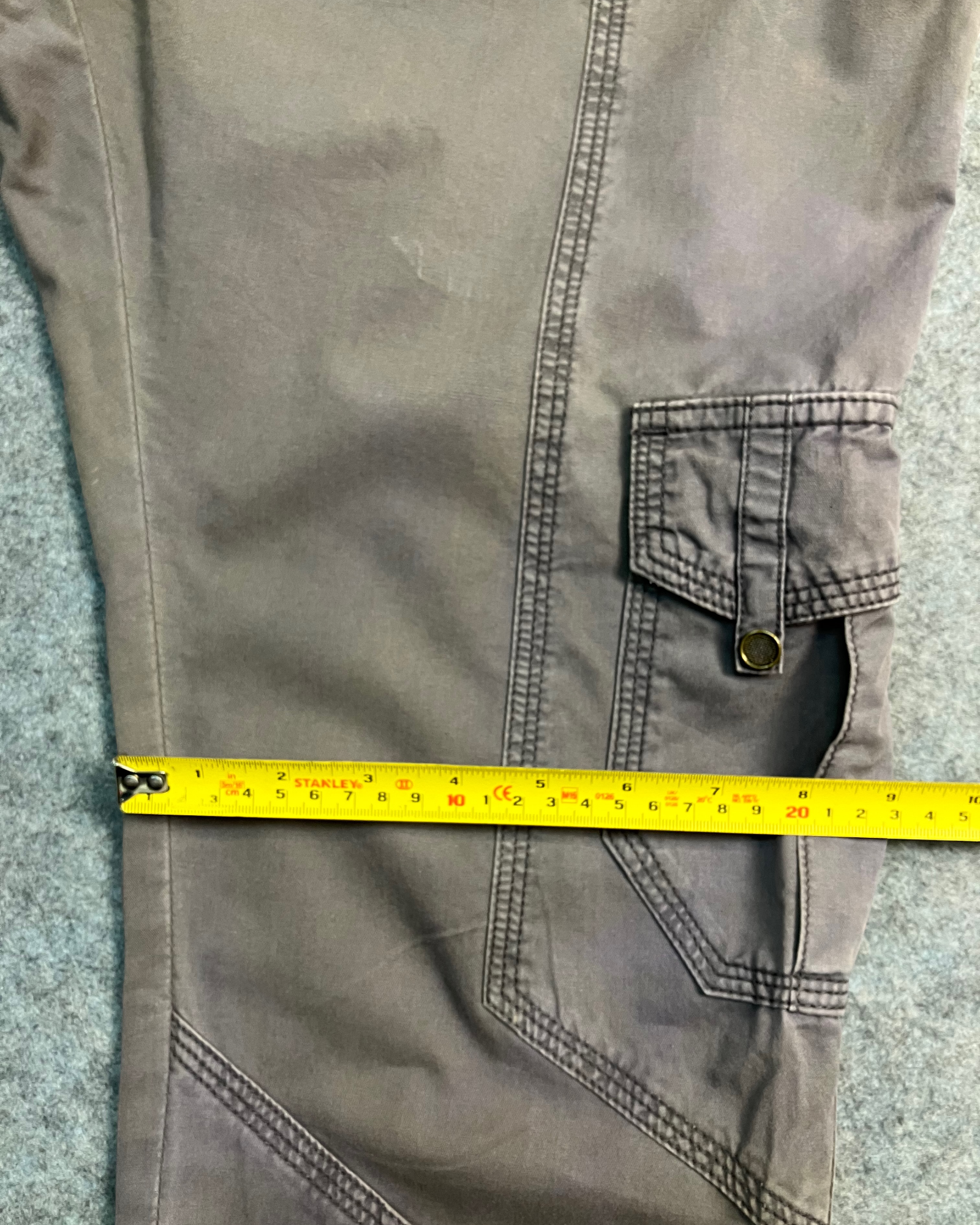 grey striaght-fit cargo pants