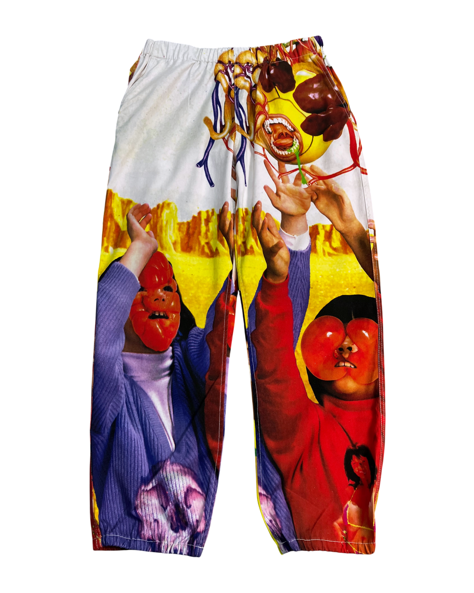 white sekintani norihiro sweat pants