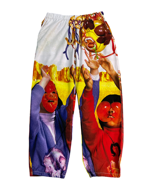 white sekintani norihiro sweat pants