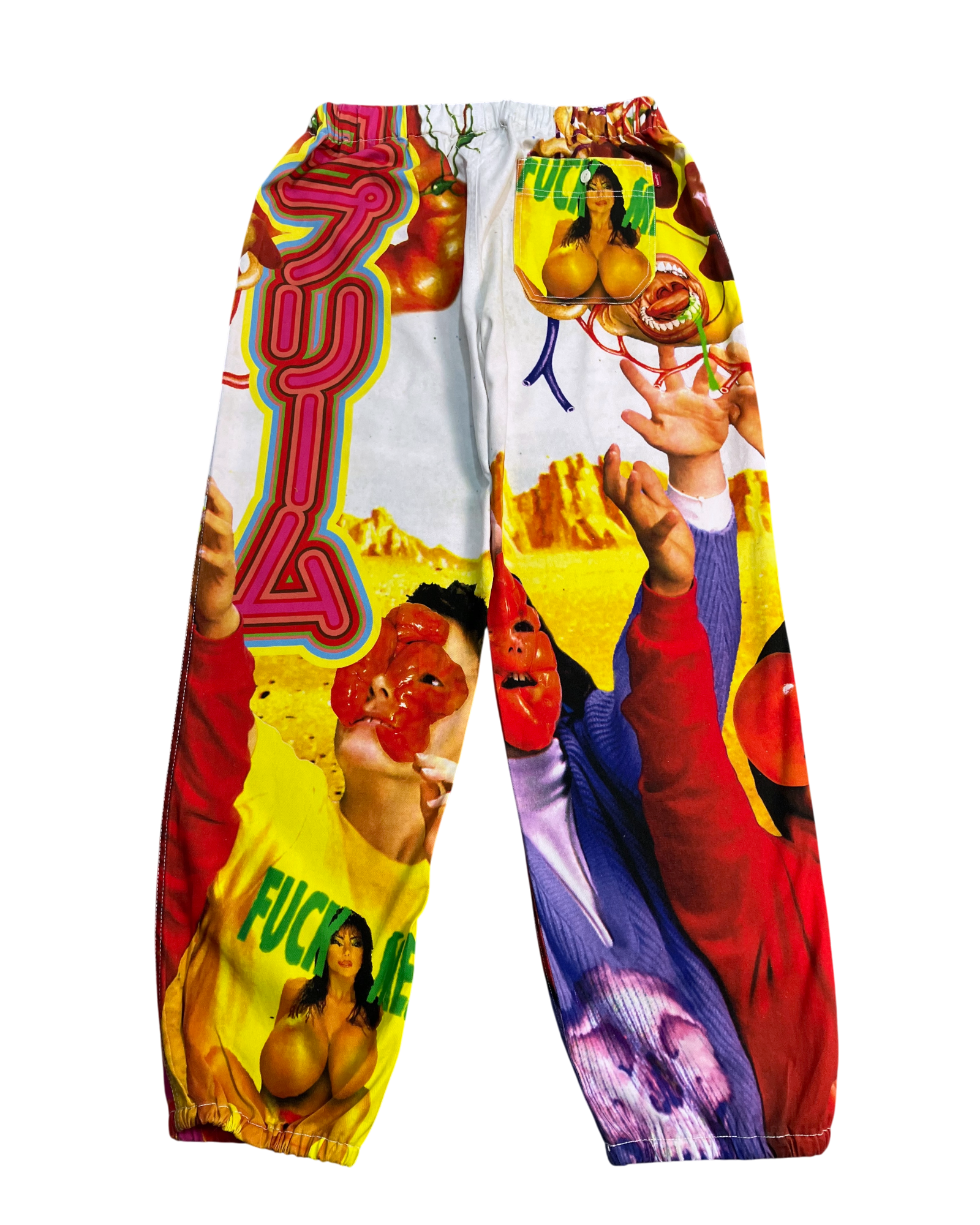 white sekintani norihiro sweat pants