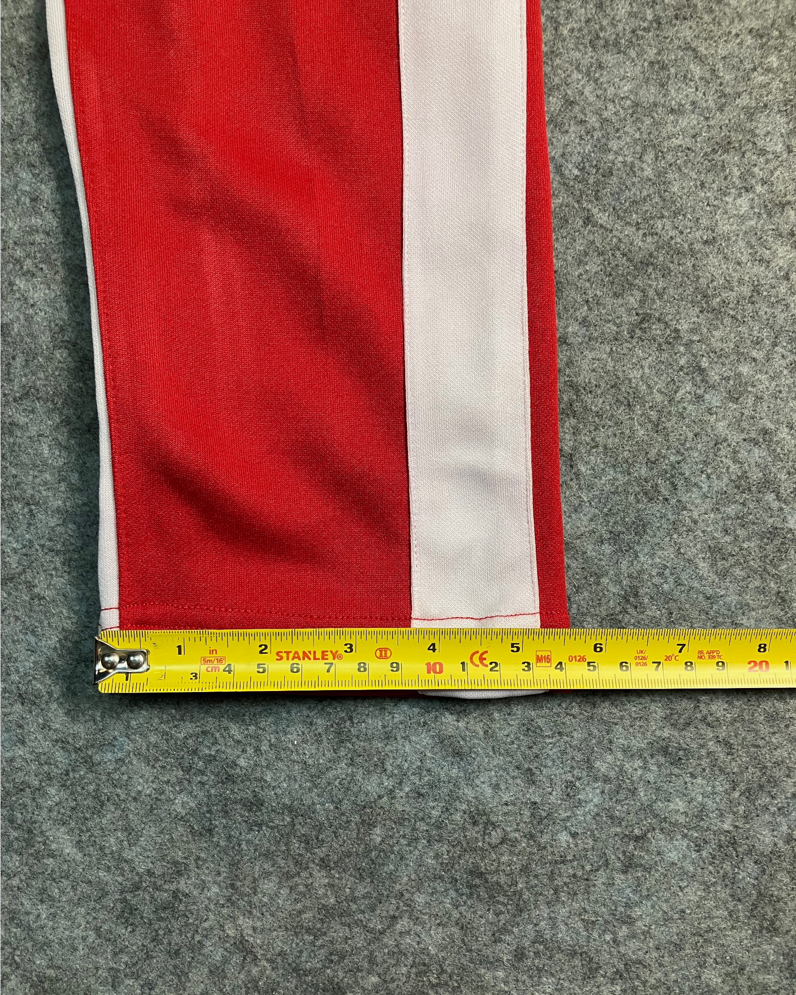 red slim-fit sweat pants