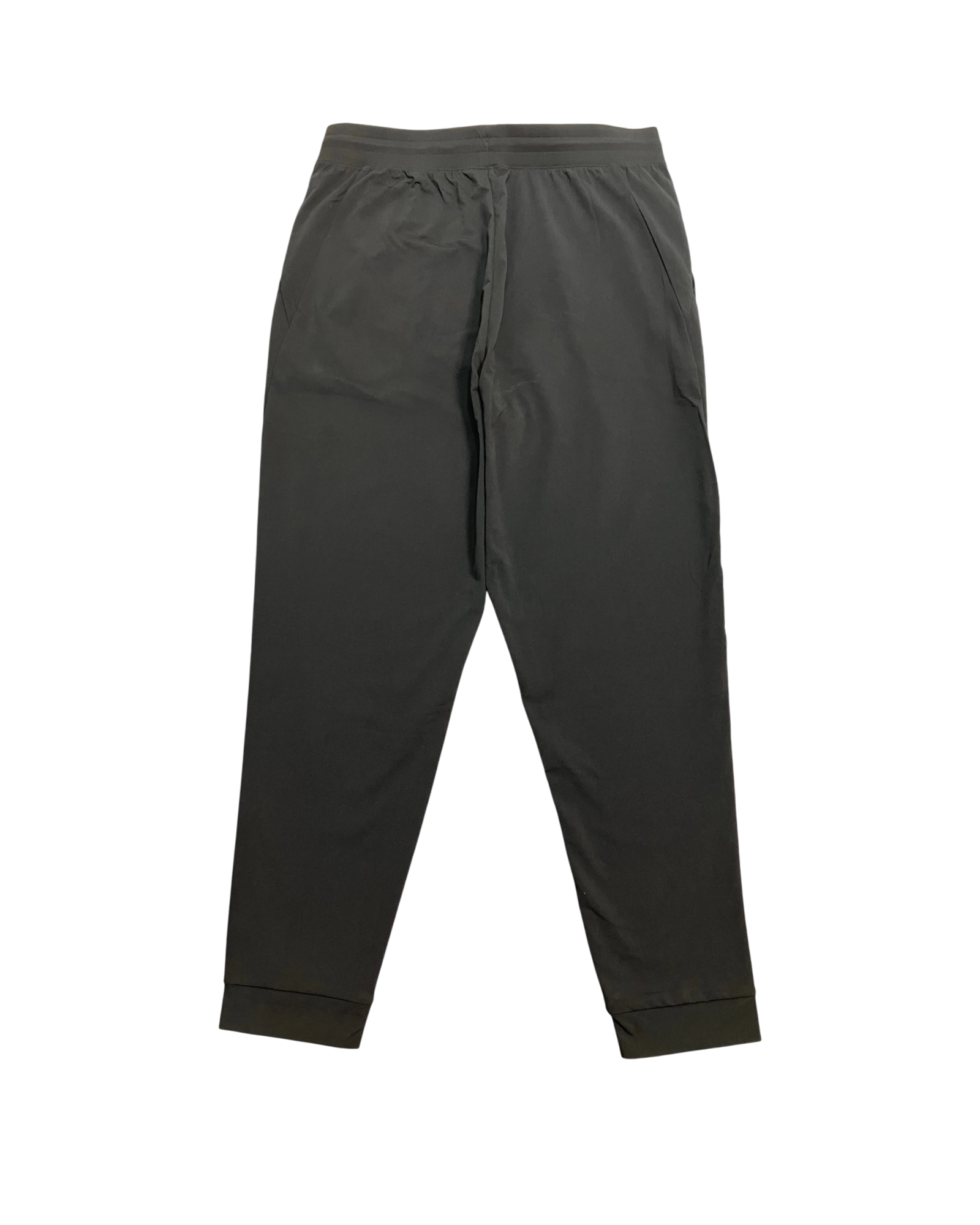 black polyester jogger pants