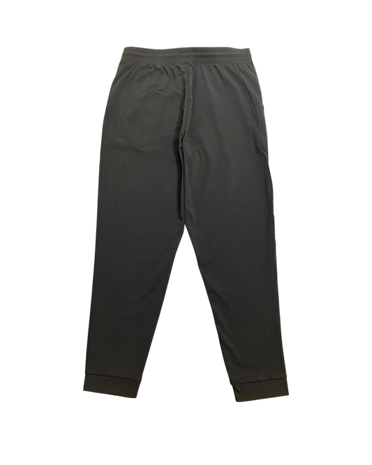 black polyester jogger pants