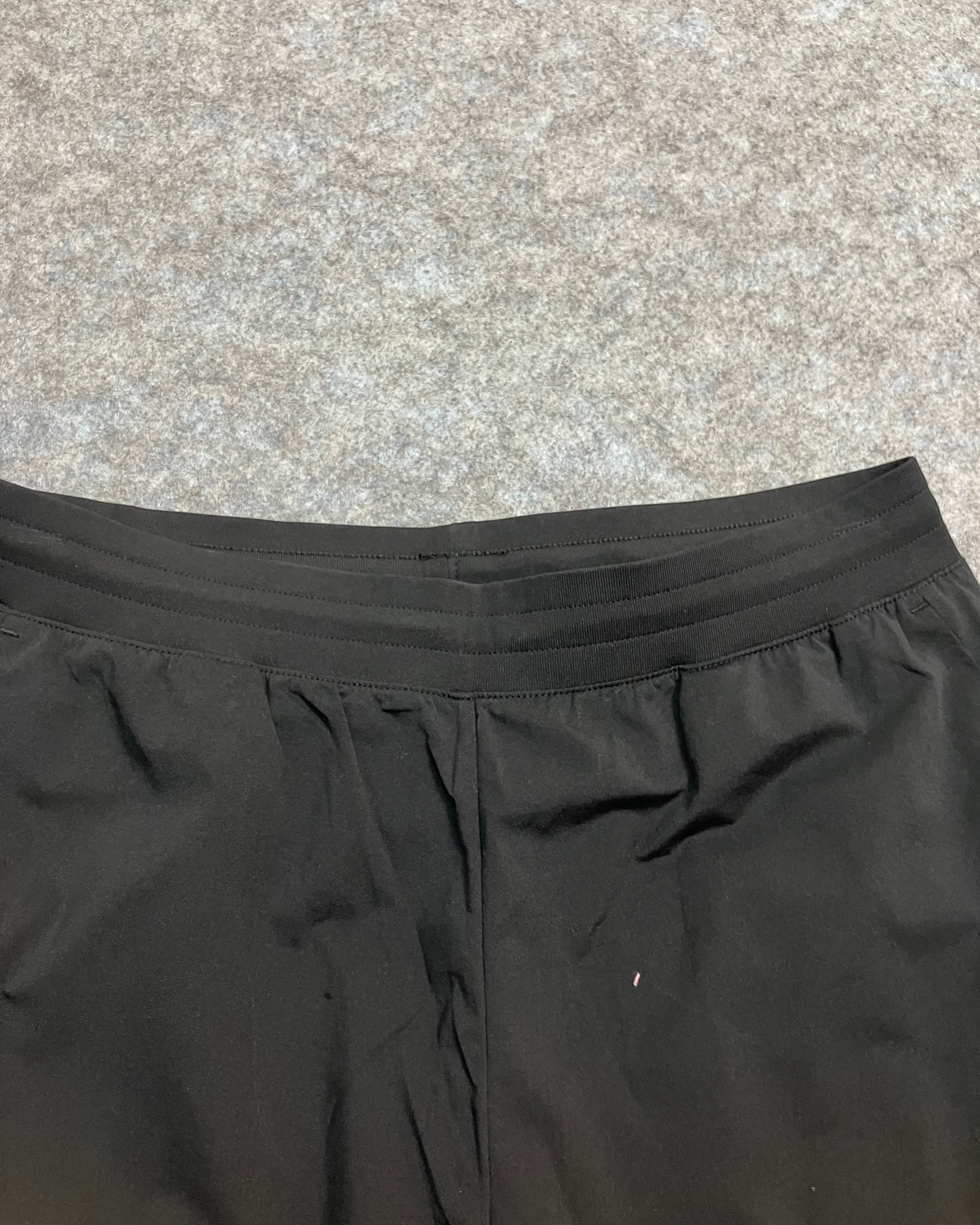 black polyester jogger pants