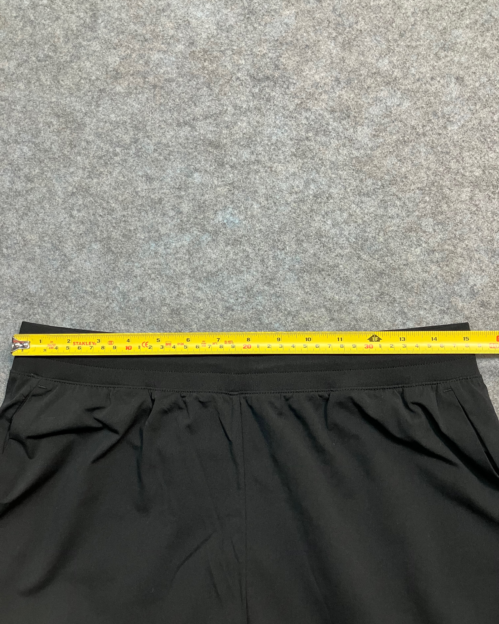 black polyester jogger pants