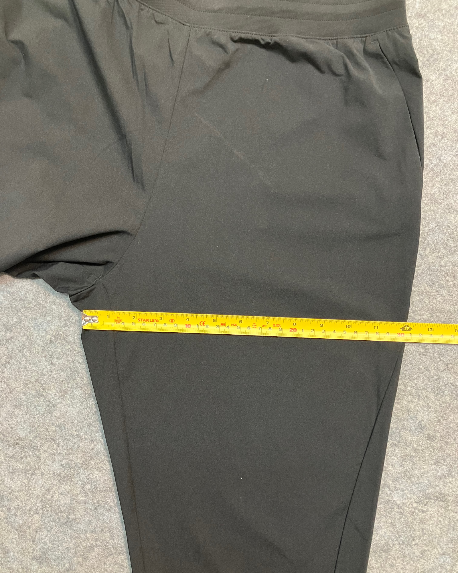black polyester jogger pants