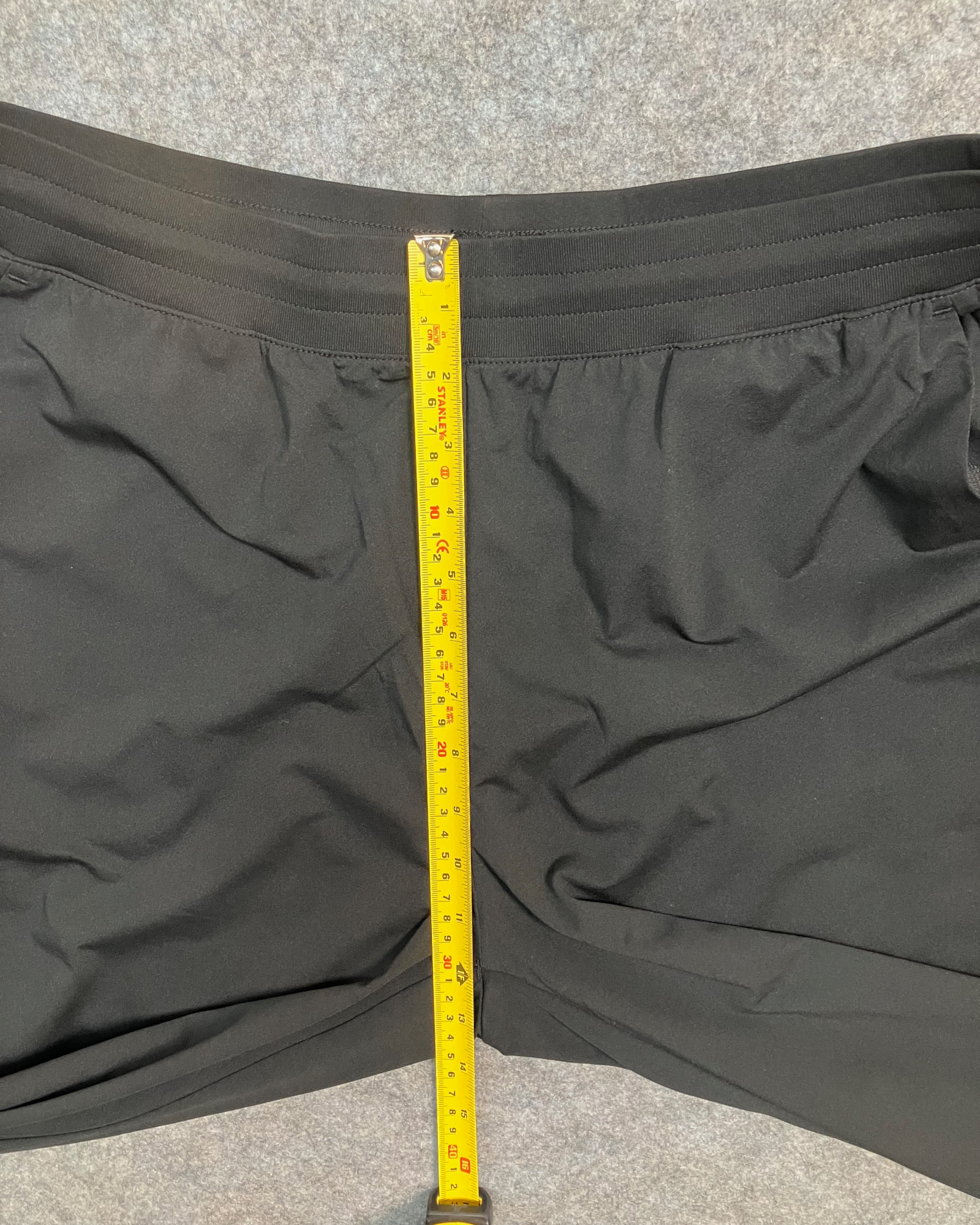 black polyester jogger pants