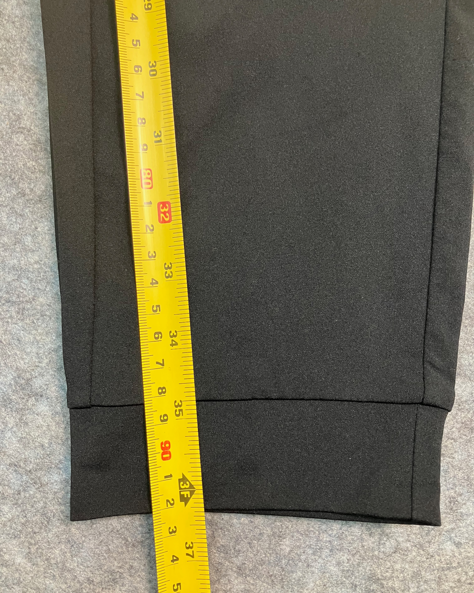 black polyester jogger pants