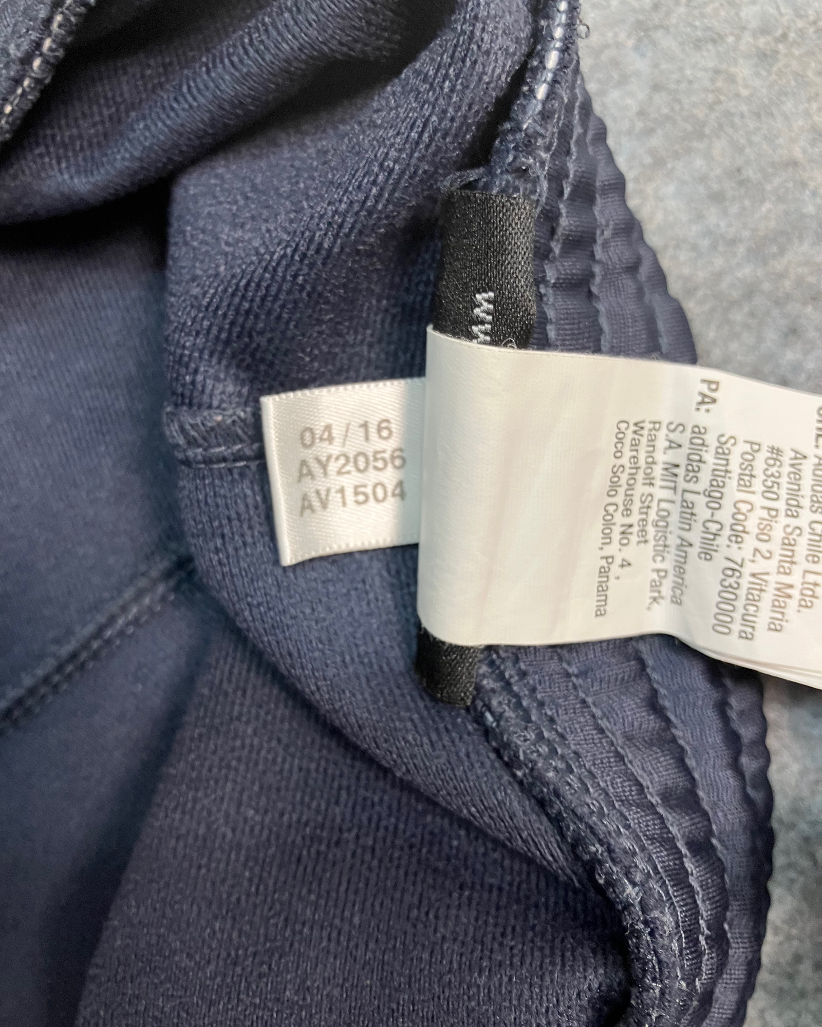 blue polyester jogger pants