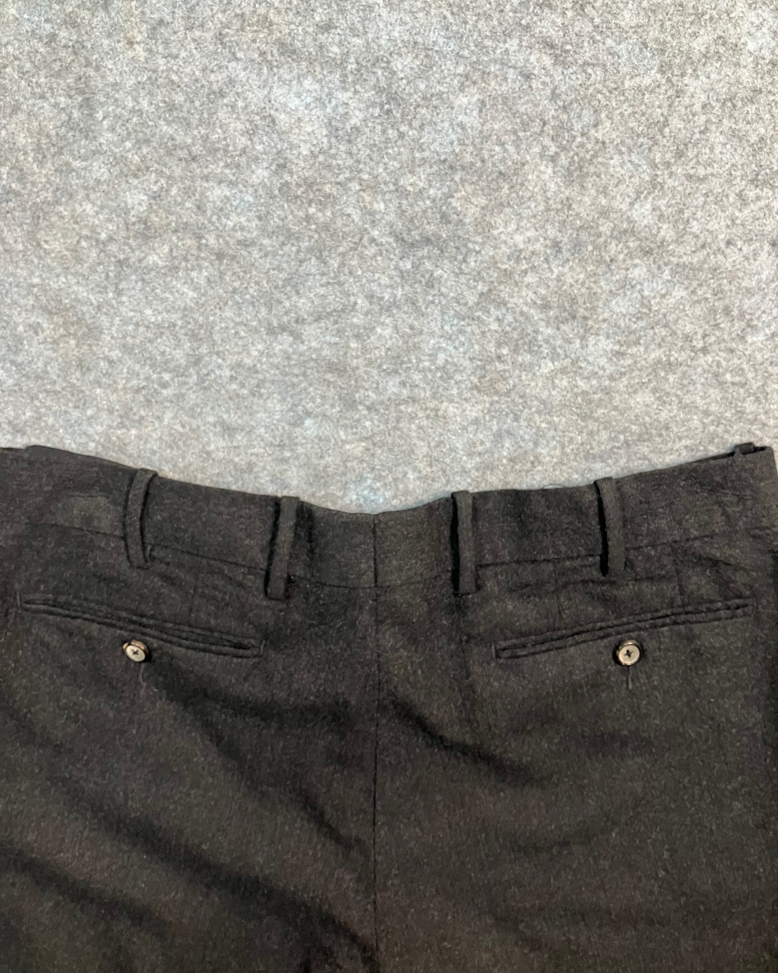 black straight trousers