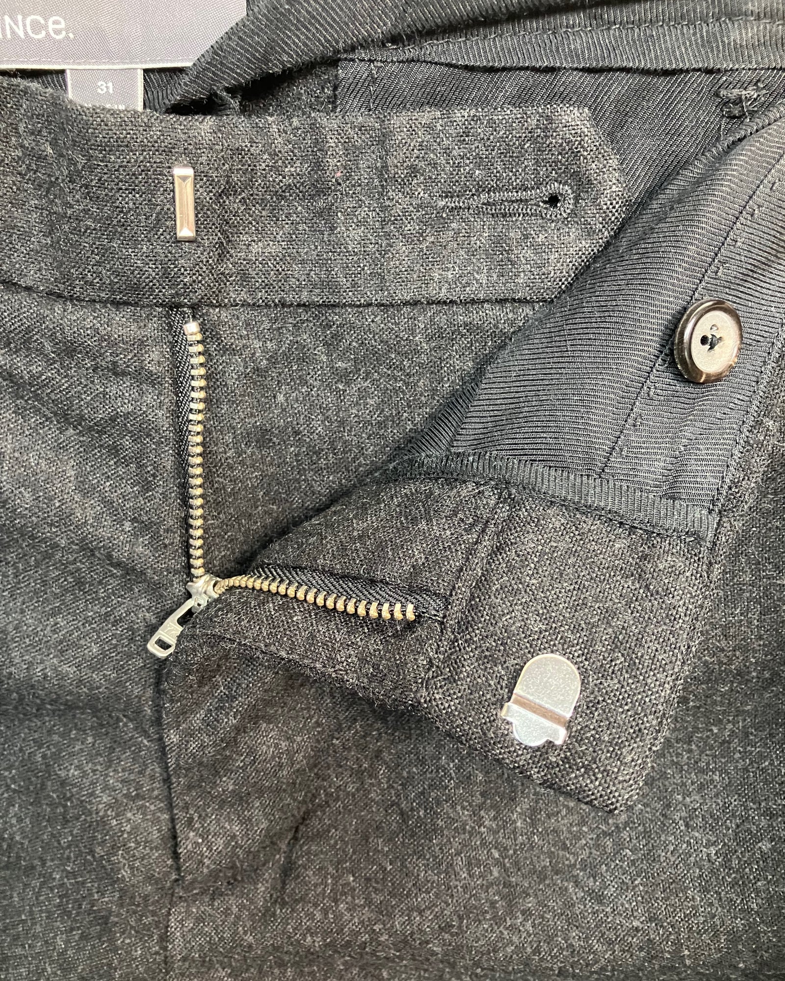 black straight trousers