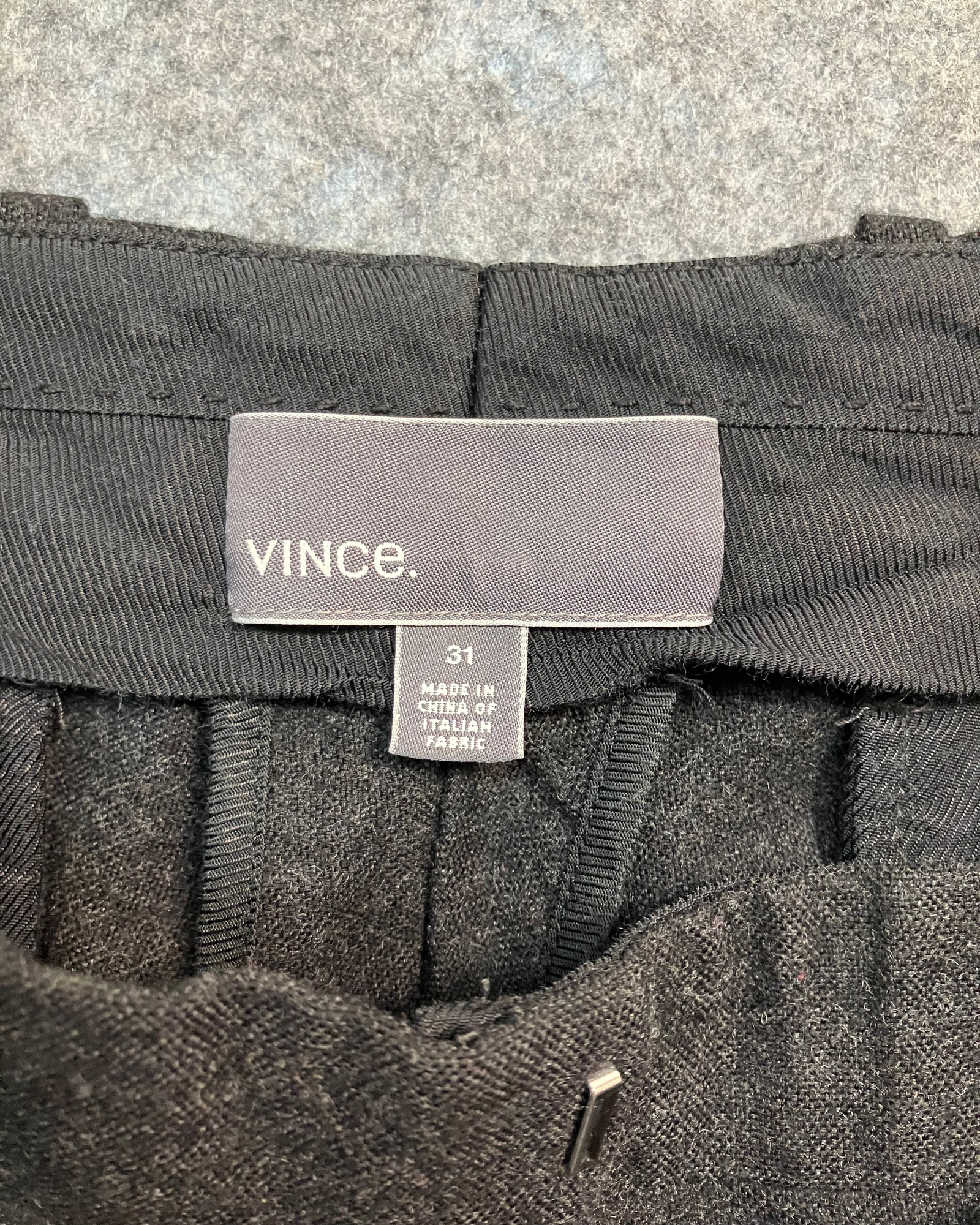 black straight trousers