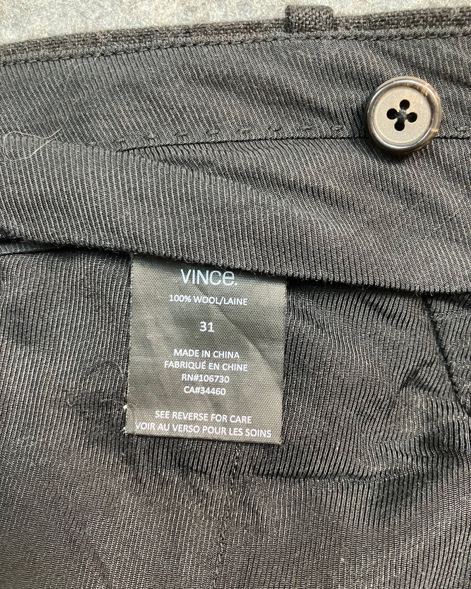 black straight trousers