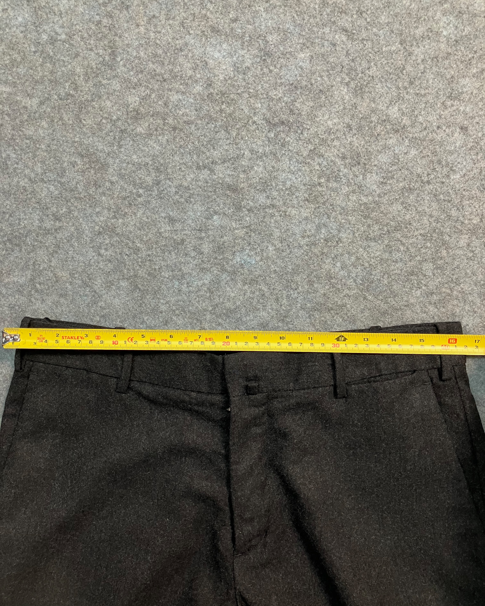 black straight trousers