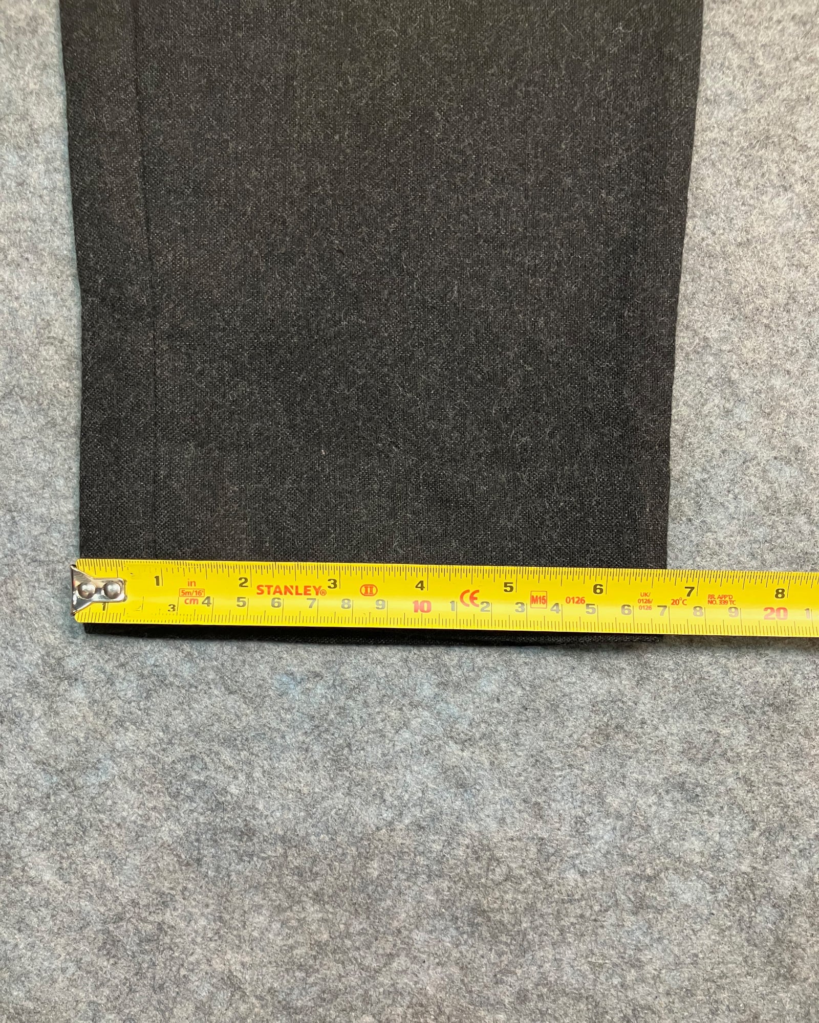 black straight trousers