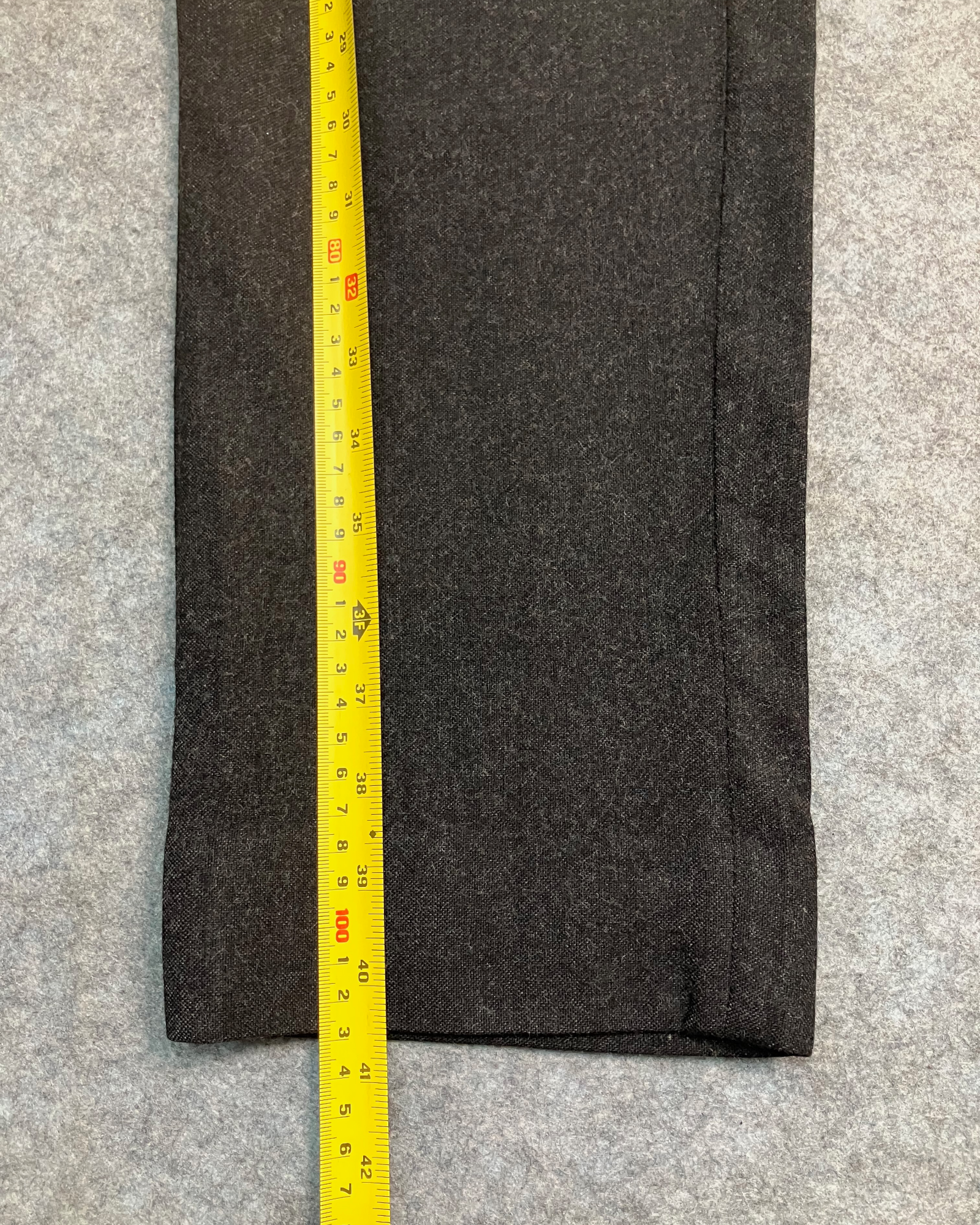 black straight trousers