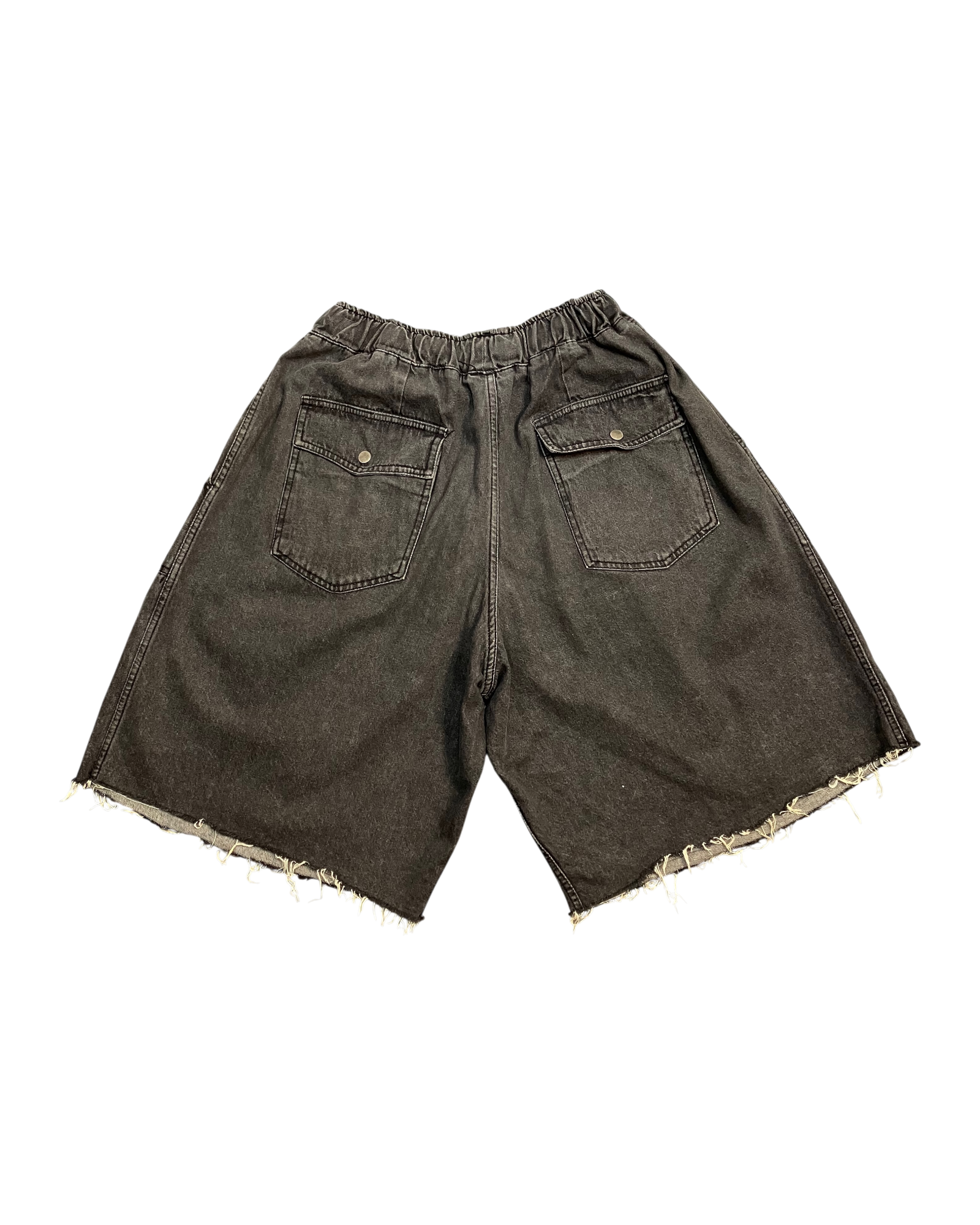 black distressed shorts