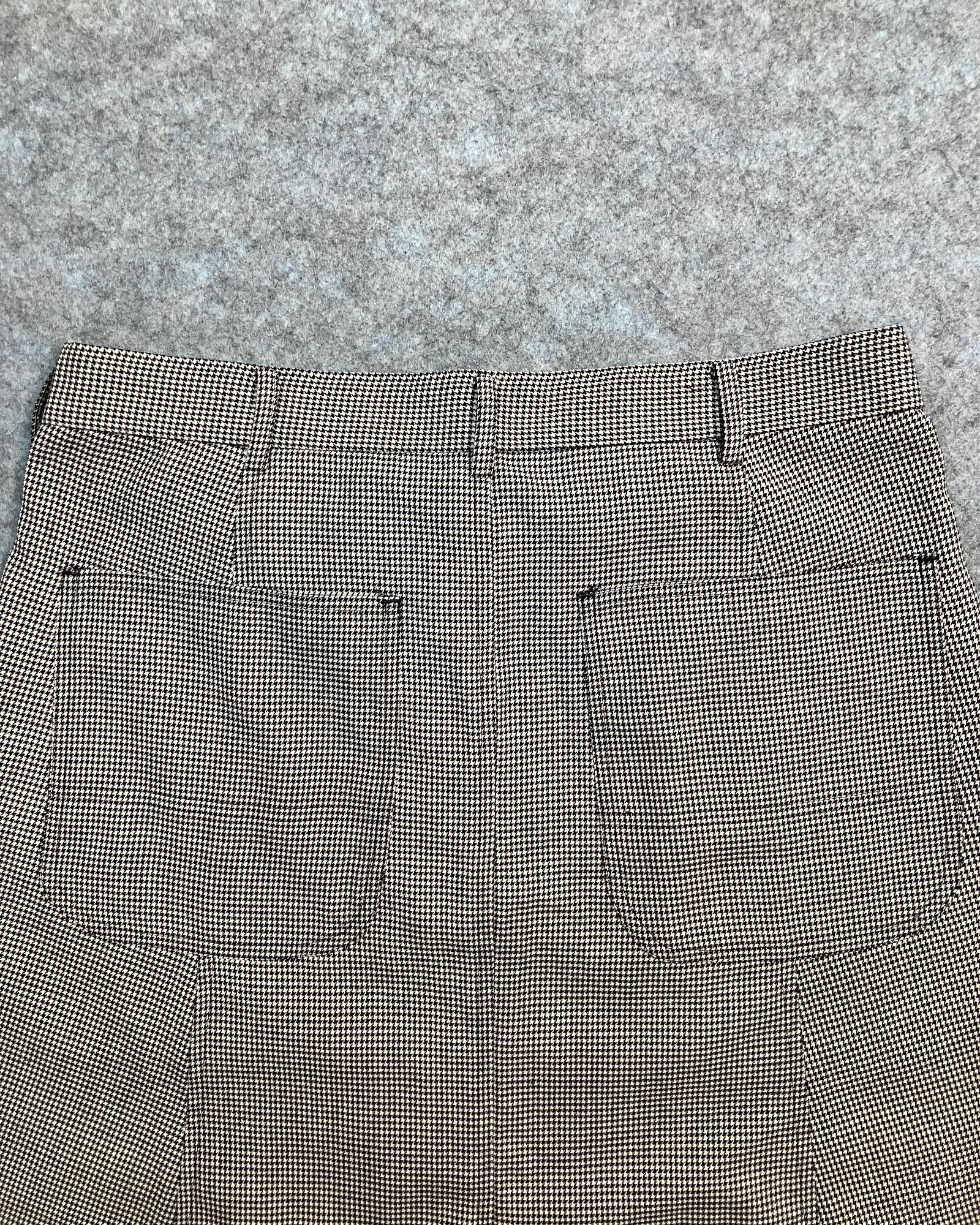 white black houndstooth dropped crotch pants