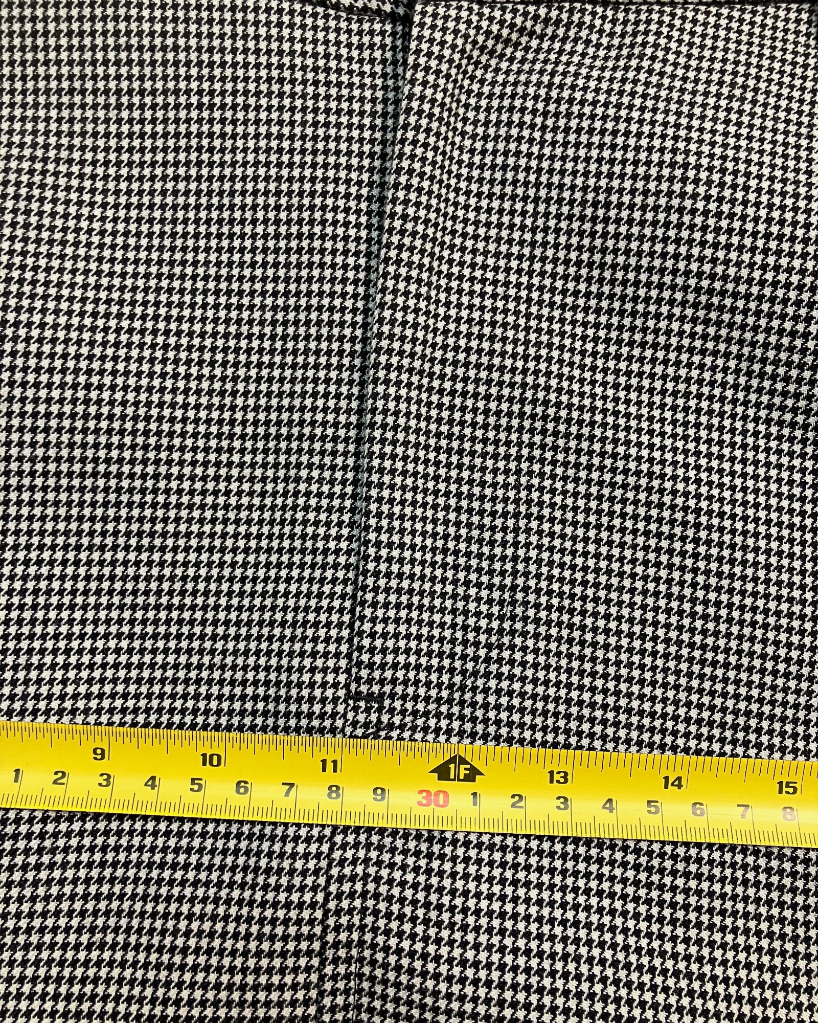 white black houndstooth dropped crotch pants