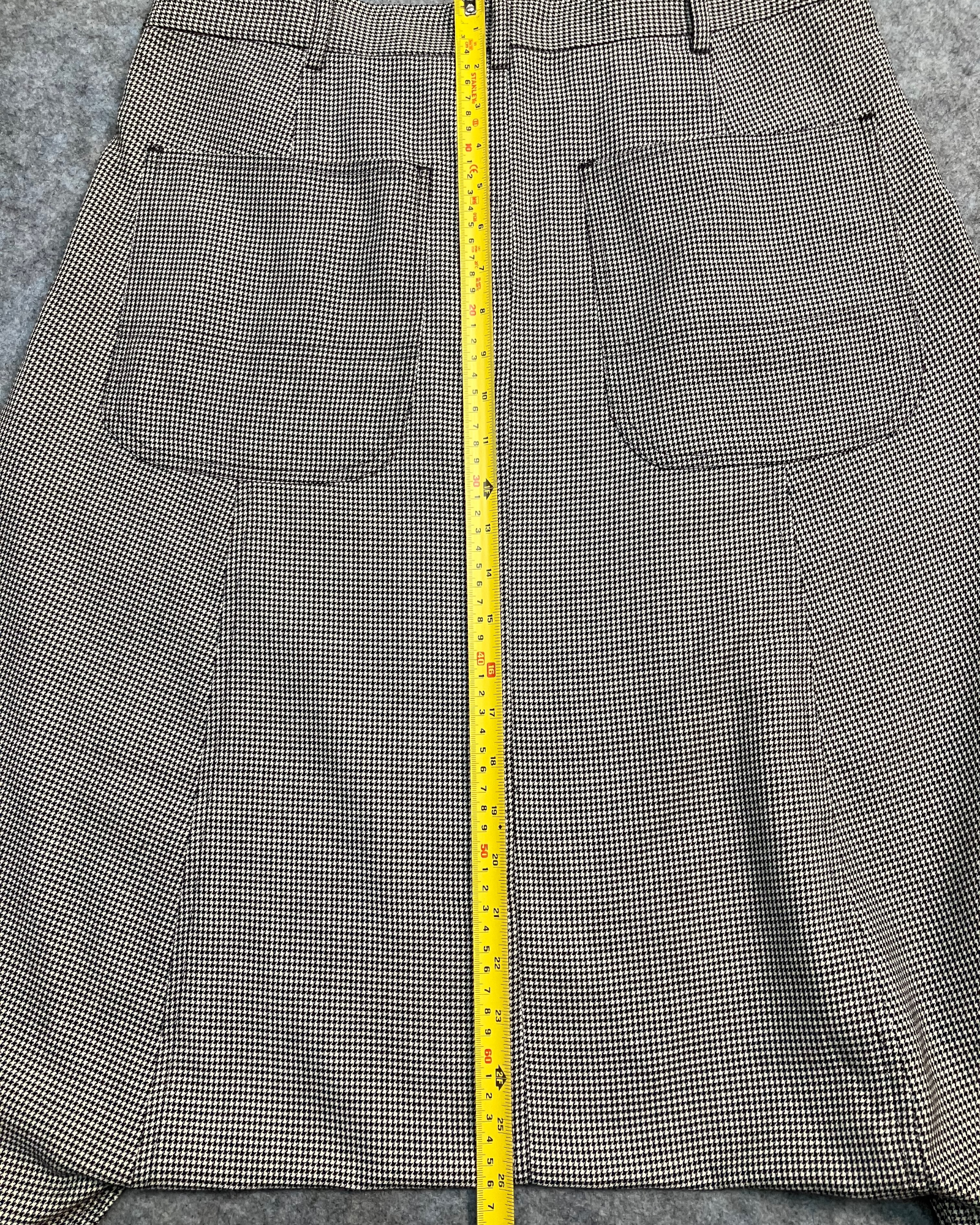 white black houndstooth dropped crotch pants